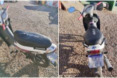 La moto robada que le secuestraron al menor de edad en Las Heras.&nbsp;