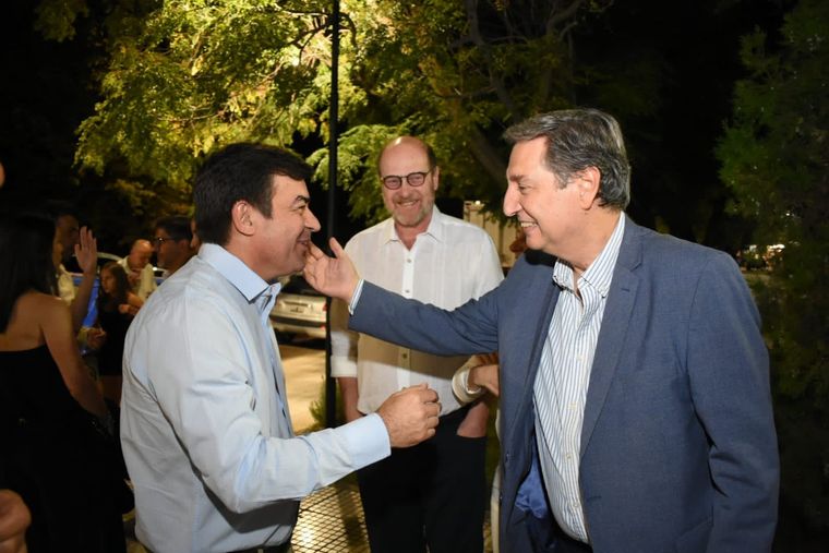 Omar De Marchi y Emir Félix en la Fiesta de la Vendimia de San Rafael Foto: Gentileza Twitter