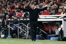 Juan Cruz Real, enojado con el arbitraje. Foto: FotoBaires