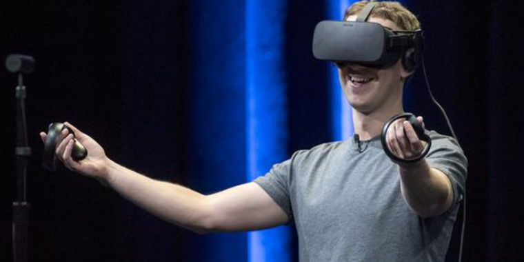 Mark Zuckerberg con gafas de realidad virtual