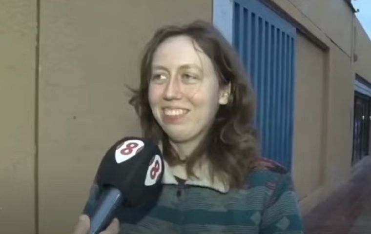 Julia Horn había dado una nota a un medio de San Juan Foto: Captura de video