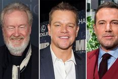 Scott, Damon y Affleck, estrellas de Hollywood. Foto: Puntal.