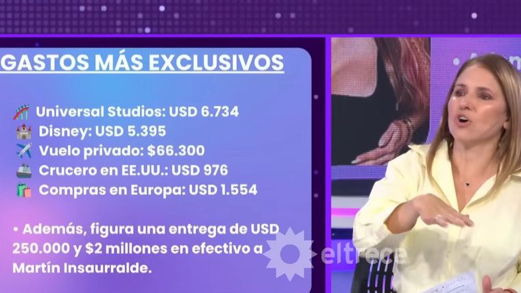 El informe judicial detalla una larga lista de viajes internacionales y compras en dólares. El informe judicial detalla una larga lista de viajes internacionales y compras en dólares.