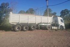 El camión involucrado en el accidente. Foto: gentileza.