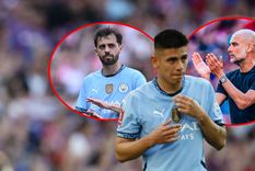 Guardiola y Bernardo Silva le dedicaron palabras elogiosas al Diablito Echeverri. Foto: EFE y @ManCity Guardiola y Bernardo Silva le dedicaron palabras elogiosas al Diablito Echeverri. Foto: EFE y @ManCity