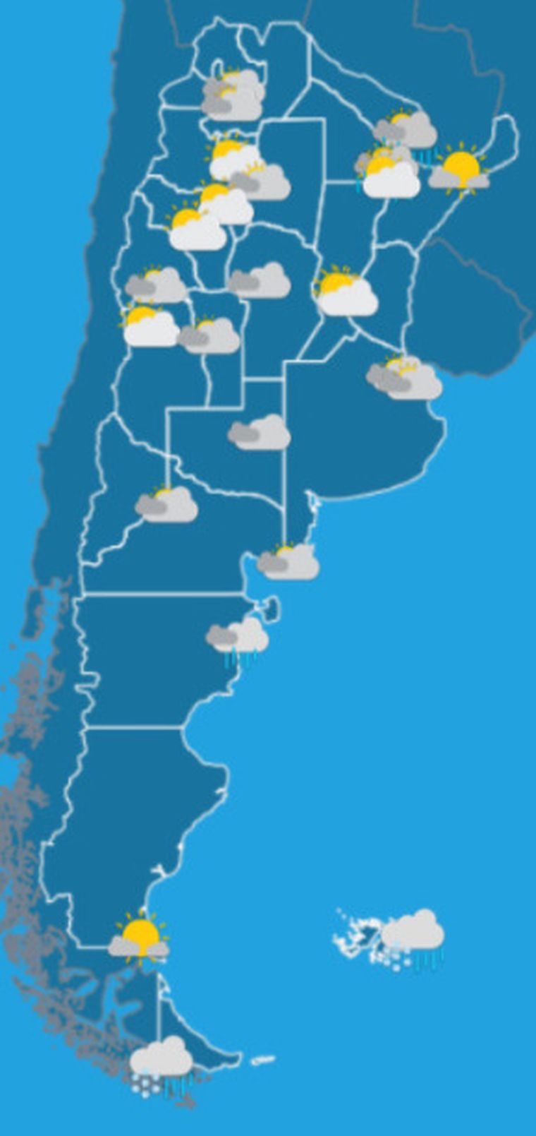 Buenos Aires tendrá un miércoles nublado el 17 de septiembre, mientras gran parte del país enfrentará lluvias, tormentas y hasta nevadas en el sur. Buenos Aires tendrá un miércoles nublado el 17 de septiembre, mientras gran parte del país enfrentará lluvias, tormentas y hasta nevadas en el sur.