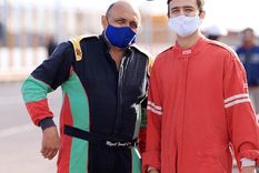 Miguel Ismael y su hijo Tulio, ambos pilotos del TC Cuyano. Foto: Gentileza Pasión Fierrera