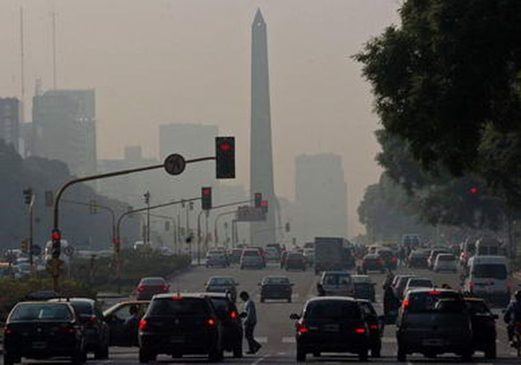 El Obelisco está casi perdido Foto: NA