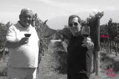 Oscar Pinco en una de sus tantas entrevistas junto a un prócer del vino: Mariano Di Paola.