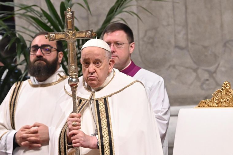 El papa Francisco en la ceremonia de canonización de Mama Antula Foto: EFE