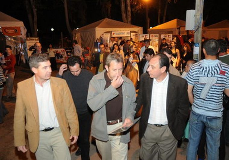 Lucio Gutiérrez, Julio Cobos y Gerardo Del Río. Foto: Gentileza Municipalidad de Rivadavia