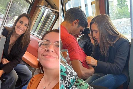 Soledad Pastorutti sorprendió a todos al viajar como una pasajera más en el tren mendocino. / Archivo MDZ Soledad Pastorutti sorprendió a todos al viajar como una pasajera más en el tren mendocino. / Archivo MDZ
