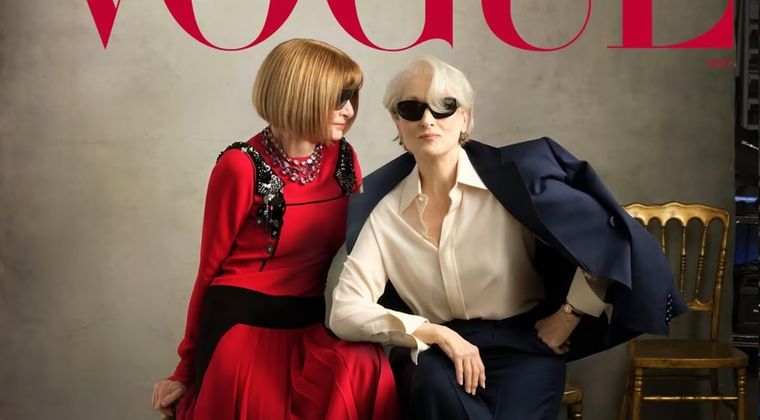 La portada de Vogue que protagonizaron Meryl Streep y Anna Wintour.