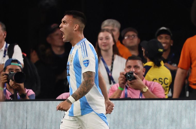 Lautaro Martínez, el autor del gol de la Selección argentina frente al equipo chileno Foto: EFE