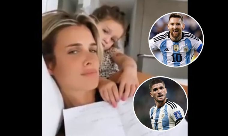 Camila Homs no pudo ocultar su gesto cuando su hija eligió a Messi por sobre De Paul La pequeña Francesca le escribió una desopilante carta a Papá Noel