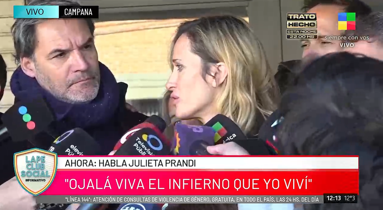 Julieta Prandi rompió el silencio tras la condena a Contardi. Foto: captura de video/ América TV. Julieta Prandi rompió el silencio tras la condena a Contardi. Foto: captura de video/ América TV.