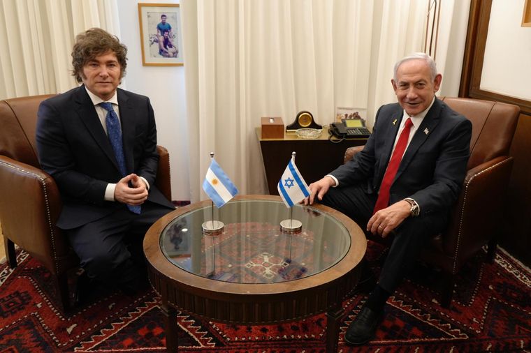 Javier Milei y Benjamín Netanyahu en la reunión bilateral que mantuvieron en Jerusalén. Javier Milei y Benjamín Netanyahu en la reunión bilateral que mantuvieron en Jerusalén.