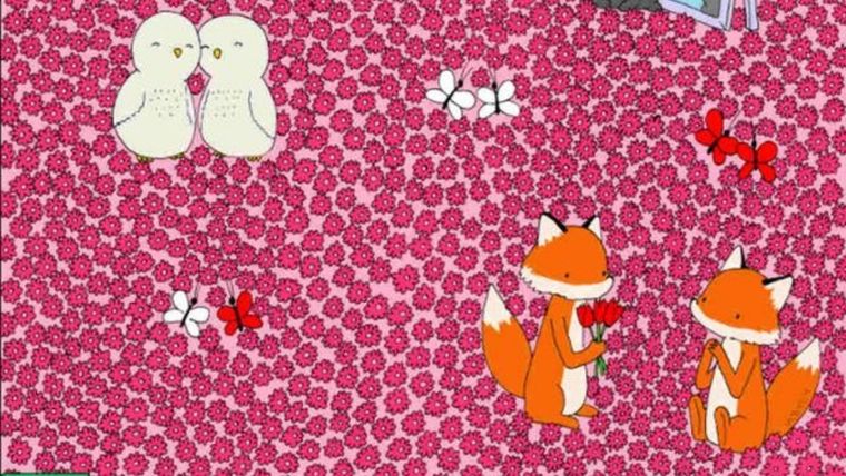 Acertijo visual, reto visual, corazón