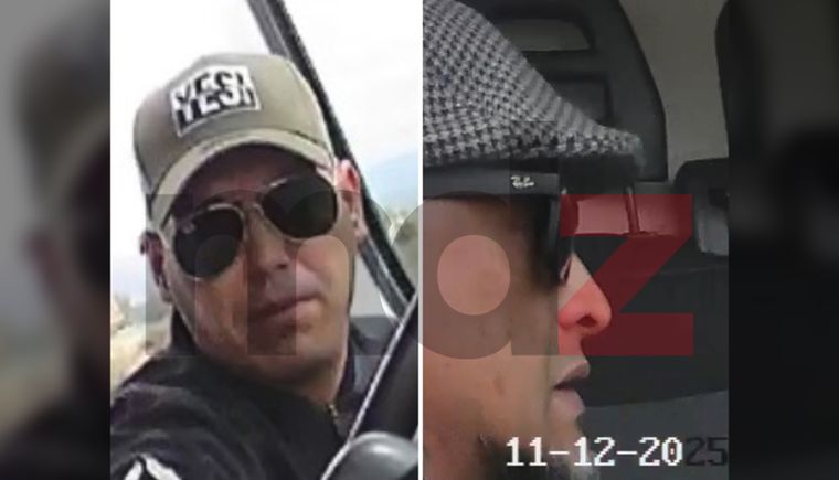 La cámara de seguridad del utilitario en el que viajaban las víctimas captó a los autores del asalto. La cámara de seguridad del utilitario en el que viajaban las víctimas captó a los autores del asalto. 