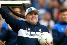 Diego Armando Maradona en su vuelta al fútbol argentino como entrenador Foto: NA Diego Armando Maradona en su vuelta al fútbol argentino como entrenador Foto: NA