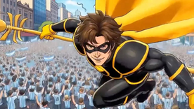 Javier Milei personificó al General Ancap.&nbsp;