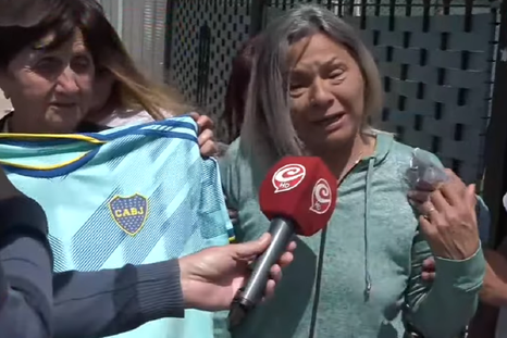 La madre del joven policía. Foto: Captura de pantalla TV