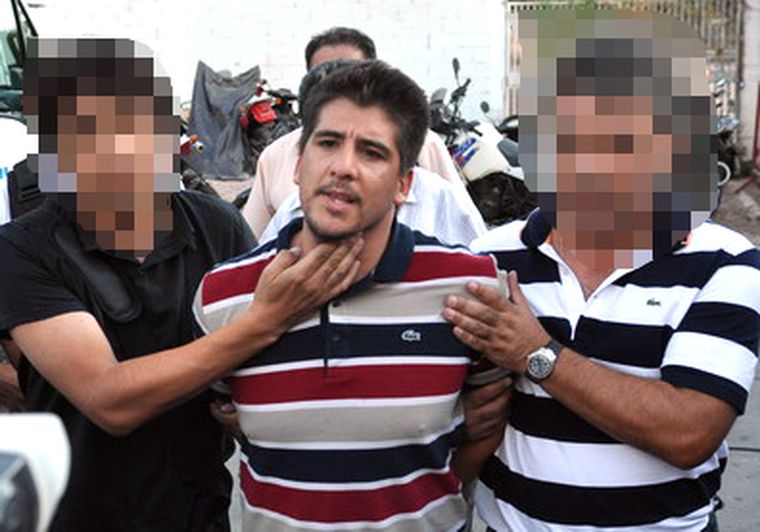 Araya, cuando fue detenido. Foto: Pachy Reynoso / MDZ