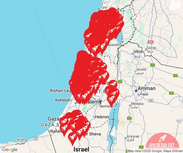 El código rojo está activado en Israel debido a una segunda ola de ataques por parte de Irán. El código rojo está activado en Israel debido a una segunda ola de ataques por parte de Irán.