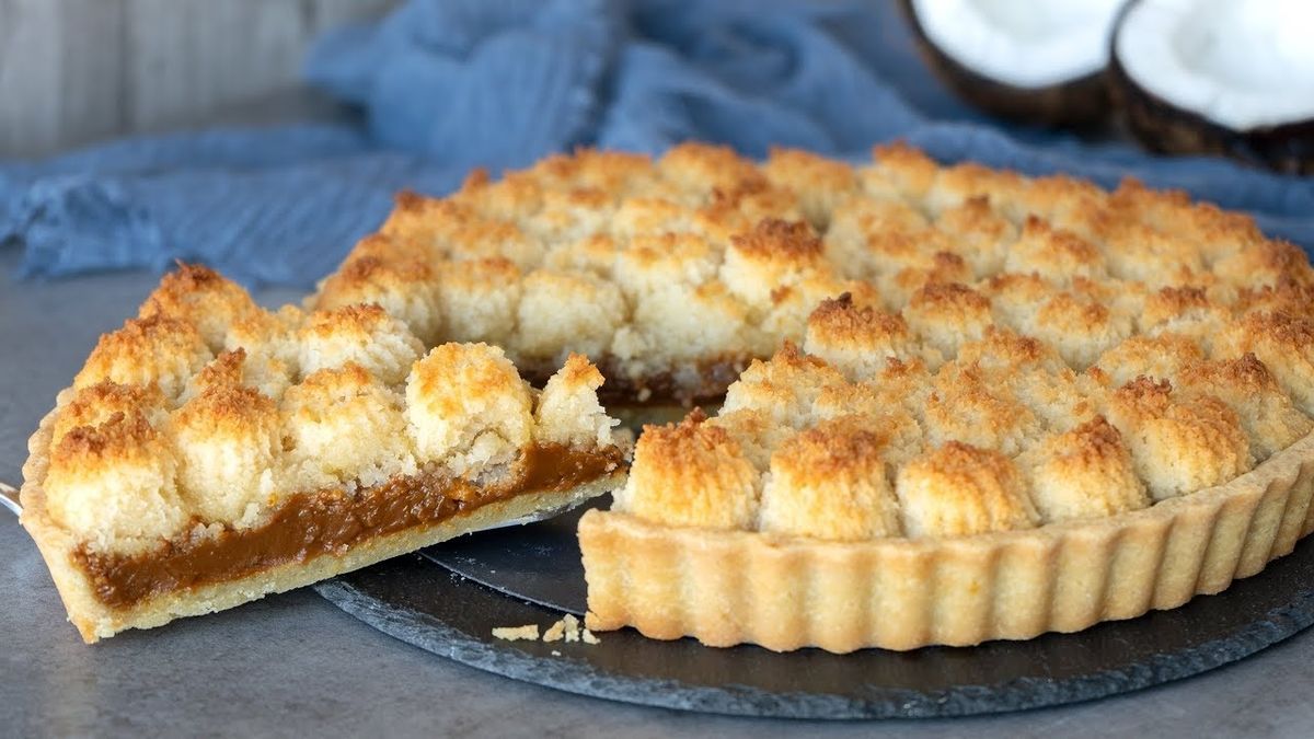 Receta de tarta de coco y dulce de leche para sorp