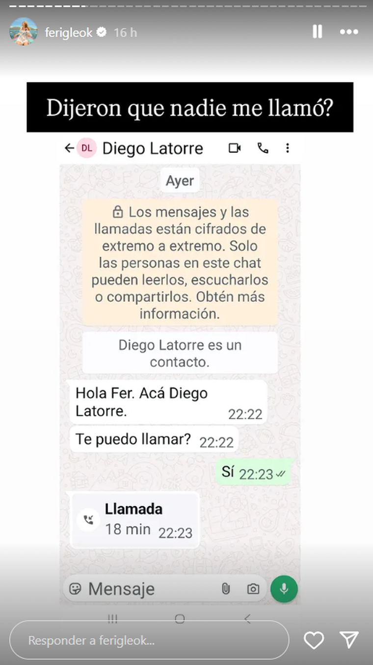 Fernanda Iglesias sacó todos los trapitos al sol y generó un gran escándalo. Foto: captura de pantalla Instagram/ @ferigleok. Fernanda Iglesias sacó todos los trapitos al sol y generó un gran escándalo. Foto: captura de pantalla Instagram/ @ferigleok.
