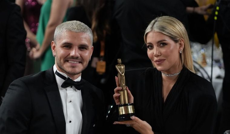 Wanda Nara sorprendió con un vestido innovador. Foto: Captura TV