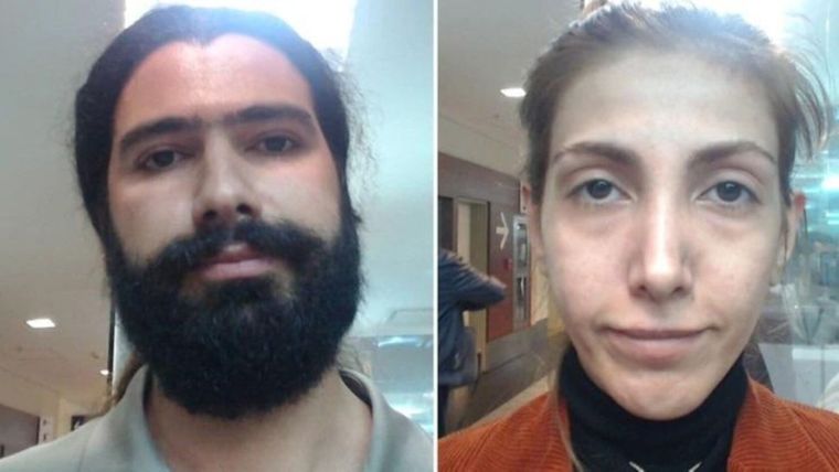Samiei Sajjad Naserani ingresó a la Argentina junto a su pareja Mansoreh Sabzali. Foto: X.&nbsp;