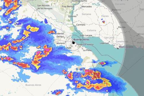 Avanzan las tormentas y el frente frío en Buenos Aires. Avanzan las tormentas y el frente frío en Buenos Aires.