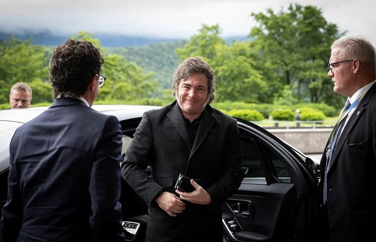 Javier Milei ya llegó a Suiza Foto: Noticias Argentinas