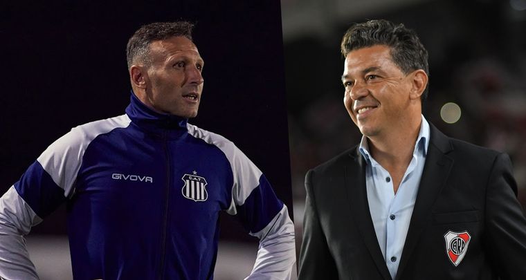 Ribonetto y Gallardo, pendientes a la situación de Sosa y Meza. Foto: Twitter: Talleres y River