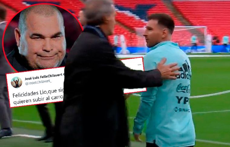 Chilavert le dedicó un tuit a Ruggeri por el supuesto desplante de Messi en pleno Wembley.