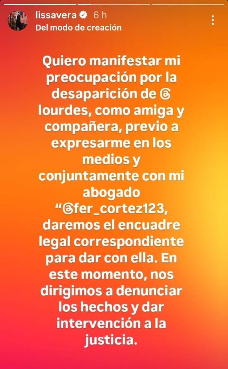 Lissa Vera, la colega de Lourdes Fernández que intervino legalmente para proteger a la artista. Lissa Vera, la colega de Lourdes Fernández que intervino legalmente para proteger a la artista.