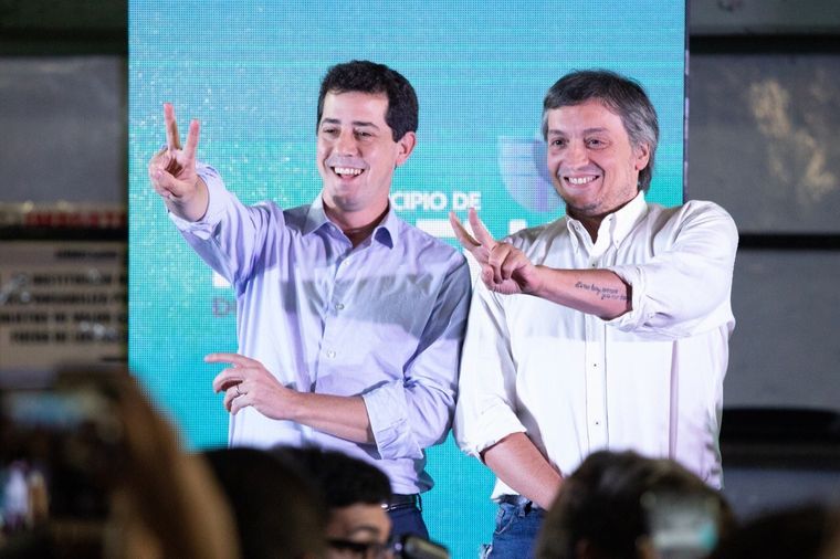 Wado de Pedro junto a Máximo Kirchner.