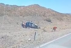 Una camioneta volcó en Uspallata y el conductor chileno resultó herido