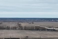 El helicóptero ruso a punto de ser impactado