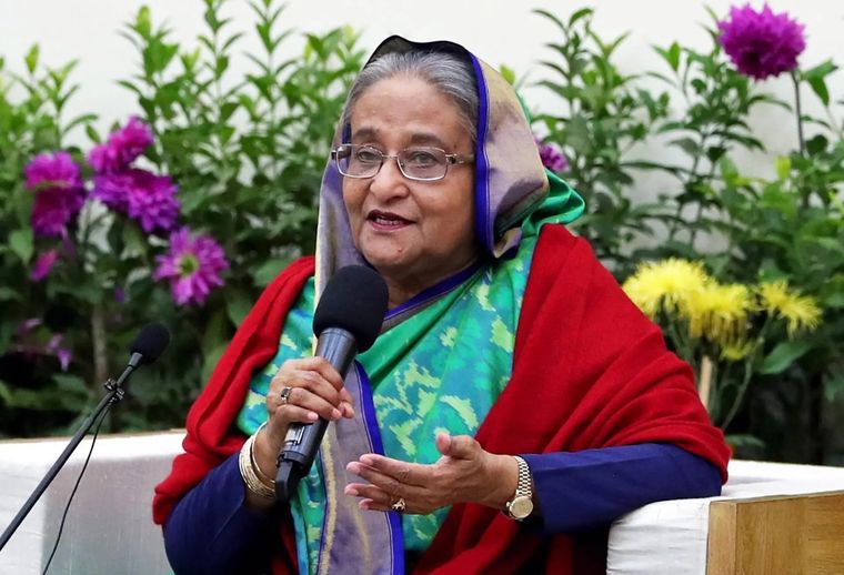 La condenada a pena de muerte Sheij Hasina durante su último mandato en Bangladesh. Foto: Efe La condenada a pena de muerte Sheij Hasina durante su último mandato en Bangladesh. Foto: Efe