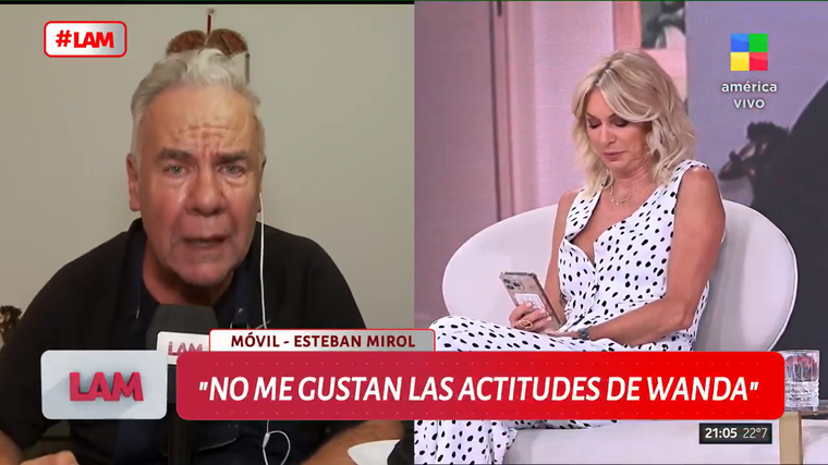 El exparticipante de MasterChef apuntó contra Wanda Nara. Foto: captura de video / América TV. El exparticipante de MasterChef apuntó contra Wanda Nara. Foto: captura de video / América TV.
