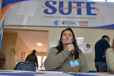 MDZol | Carina Sedano, titular del Sindicato Unido de Trabajadores de la Educación Foto: Prensa SUTE