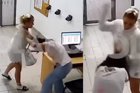 La brutal agresión quedó registrada por las cámaras de seguridad del nosocomio. La brutal agresión quedó registrada por las cámaras de seguridad del nosocomio.