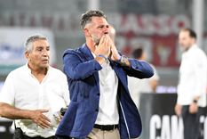 Martín Demichelis y su celebración en River. Foto: Foto Baires