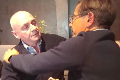 MDZol | Sergio y Mark después de un buen abrazo.Foto: Juan de Sousa.