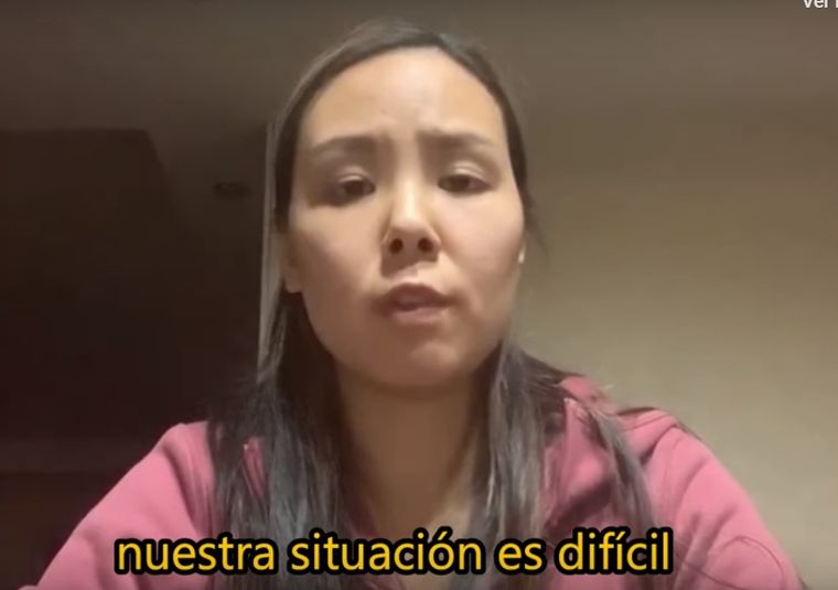 China Gloria está en el área afectada y pide ayuda.