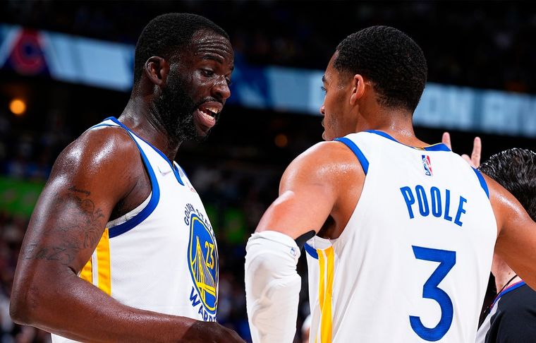 Draymond Green - Jordan Poole Los jugadores de Golden State Warriors se pelearon a golpes en el entrenamiento.