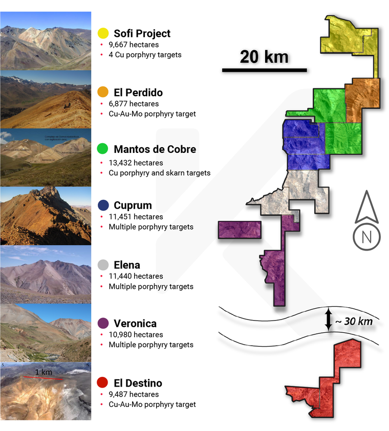 Los siete proyectos que explorará Kobrea en el distrito de Malargüe.