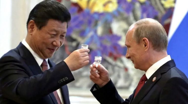 Xi y Putin, socios comerciales. Foto: Afp.